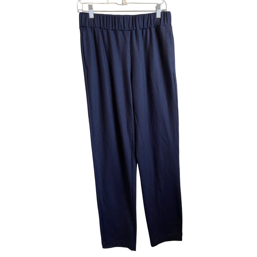 Shan Navy Blue Pull On Pants Size 8‎ Wool Cashmere Blend